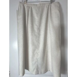 VTG Levi Strauss Women's Beige Bend Over Hidden Fit Skirt  Pockets 34" Waist